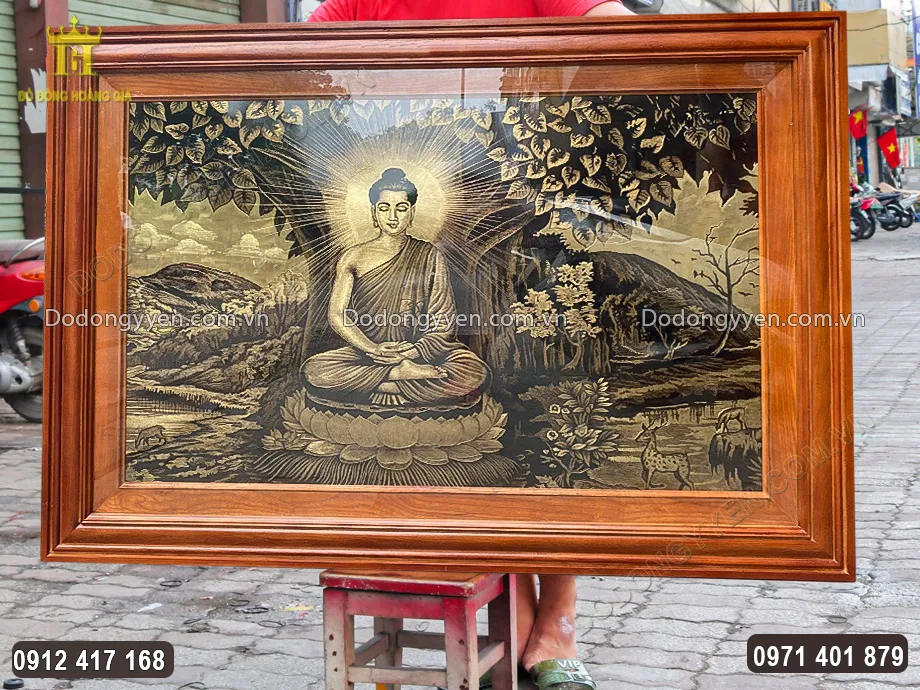 Khung tranh bằng gỗ tự nhi&ecirc;n chắc chắn